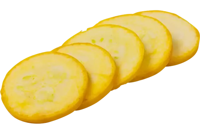 Gele courgette plak 8mm zak 1kg